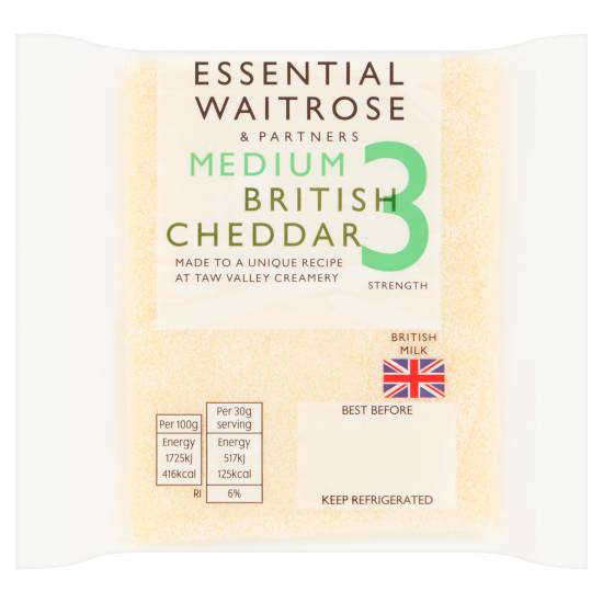 Waitrose Essential Medium British Cheddar Cheese