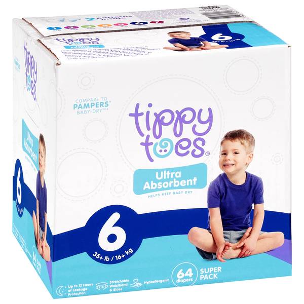 Tippy Toes Super Club pack Diapers Size 6