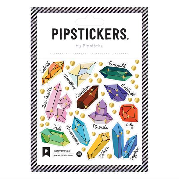 Pipsticks Decorative Stickers, 4" x 4", Energy Crystals