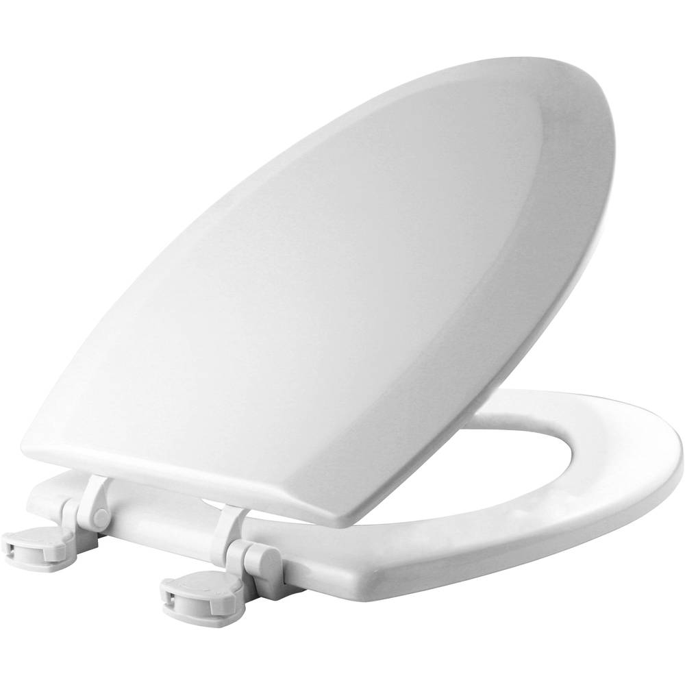 Mansfield Wood White Elongated Toilet Seat | 1311744 000