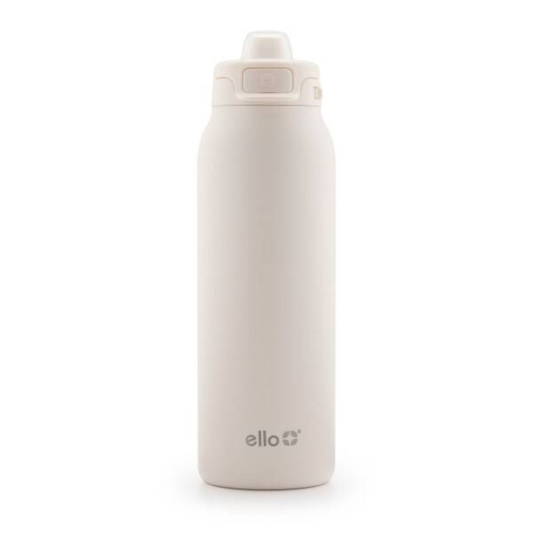 Ello Pop & Fill Stainless Steel Water Bottle with QuickFill Technology | Double Walled Vacuum Insulated Metal | Leak Proof Locking Lid | Sip and Chug | Reusable BPA Free | 32oz