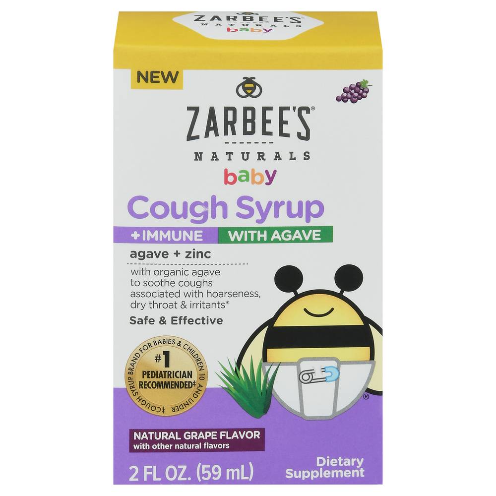 Zarbee's Baby Cough Syrup + Immune With Organic Agave (2 fl oz)