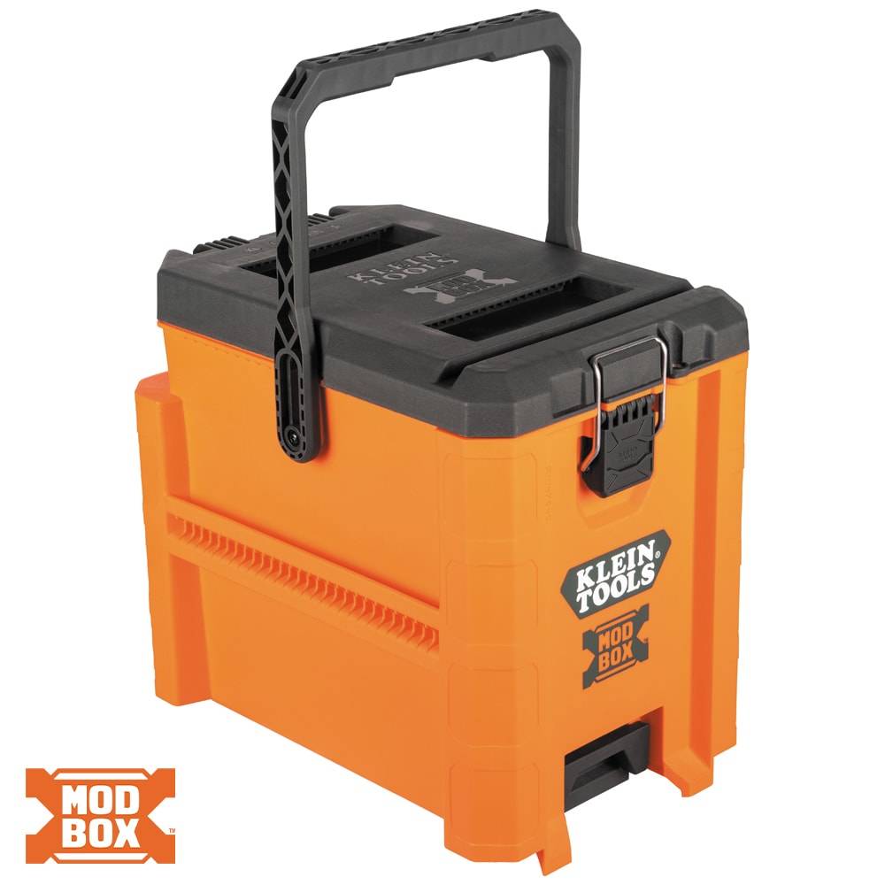 Klein Tools MODbox 15.5-in W x 14.4-in H x 10.9-in D 1-Drawer Orange Plastic Tool Box | 54824MB