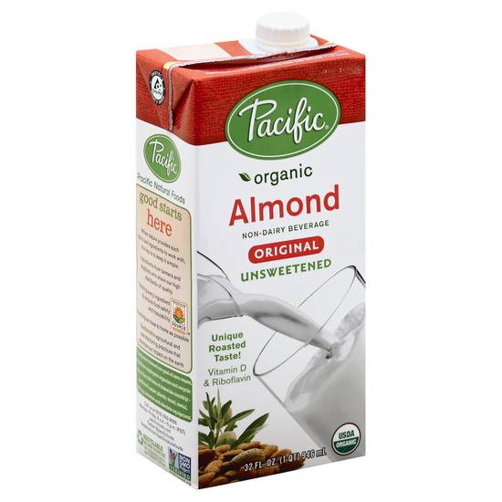 Pacific Organic Almond Original Unsweetened Plant-Based Beverage (32 fl oz)