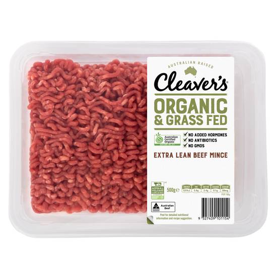 Cleaver's Extra Lean Organic Beef Mince