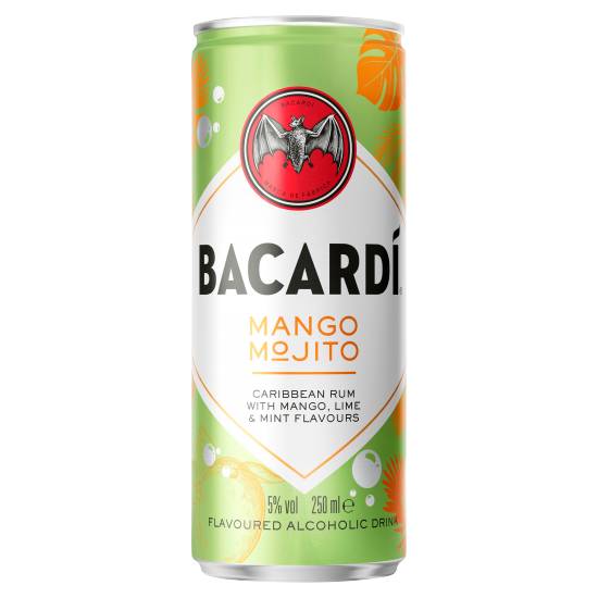 Bacardí Mango Mojito Flavoured Alcoholic Drink (250ml)