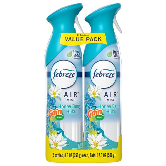 Febreze Air Effects Odor-Fighting Air Freshener Gain Honey Berry Hula, 8.8 Oz. Aerosol Can, pack Of 2