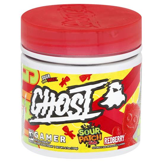 Ghost Gamer Sour Patch Kids Focus X Energy (redberry)