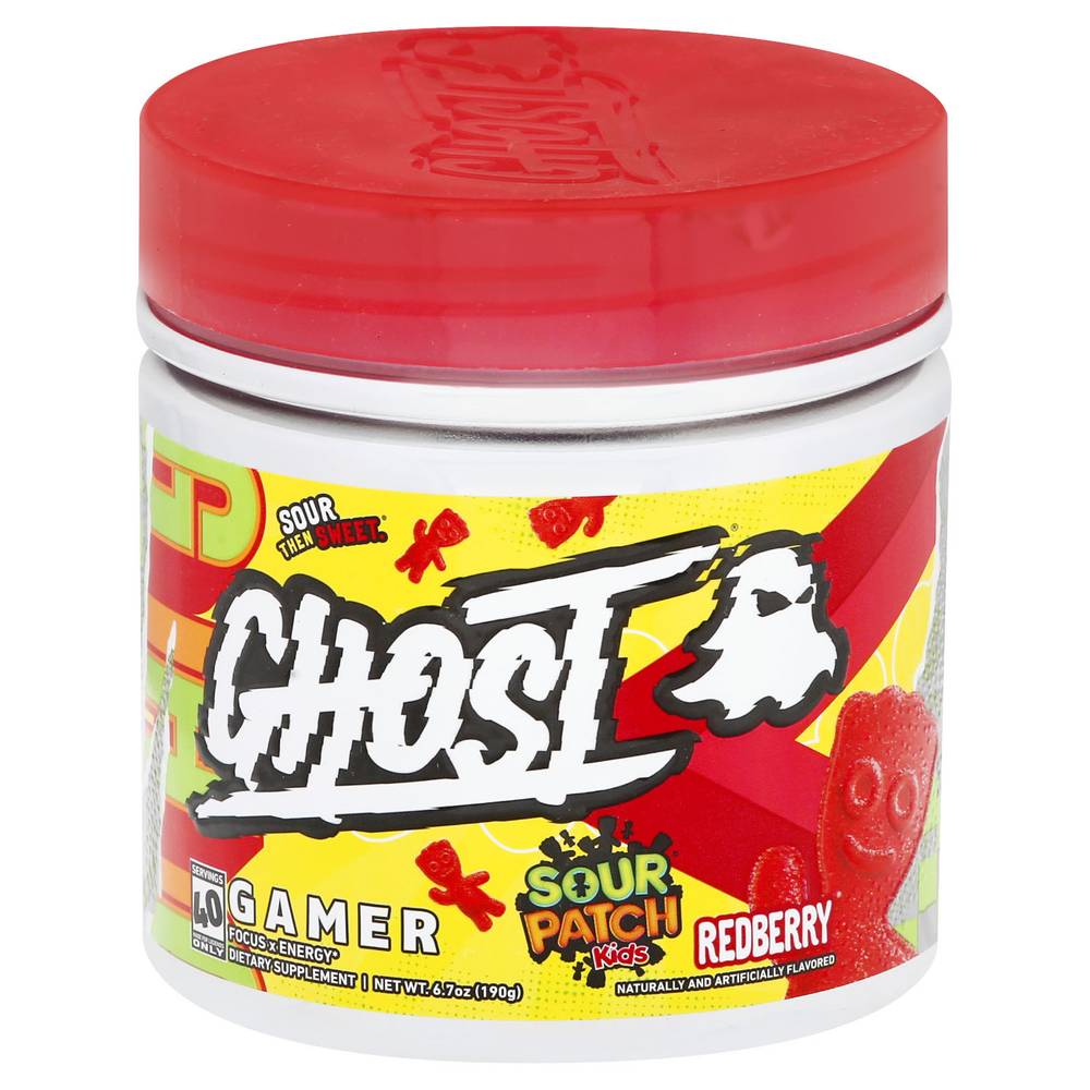 Ghost Gamer Sour Patch Kids Focus X Energy, Redberry (6.7 oz)