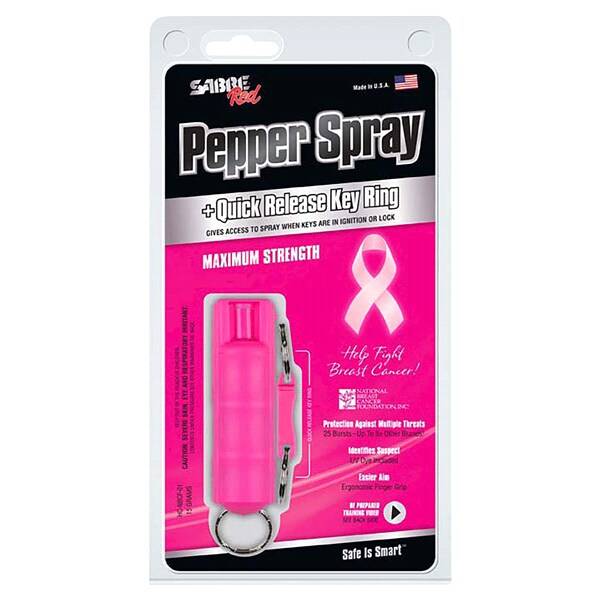 SABRE Pink Pepper Spray Key Chain