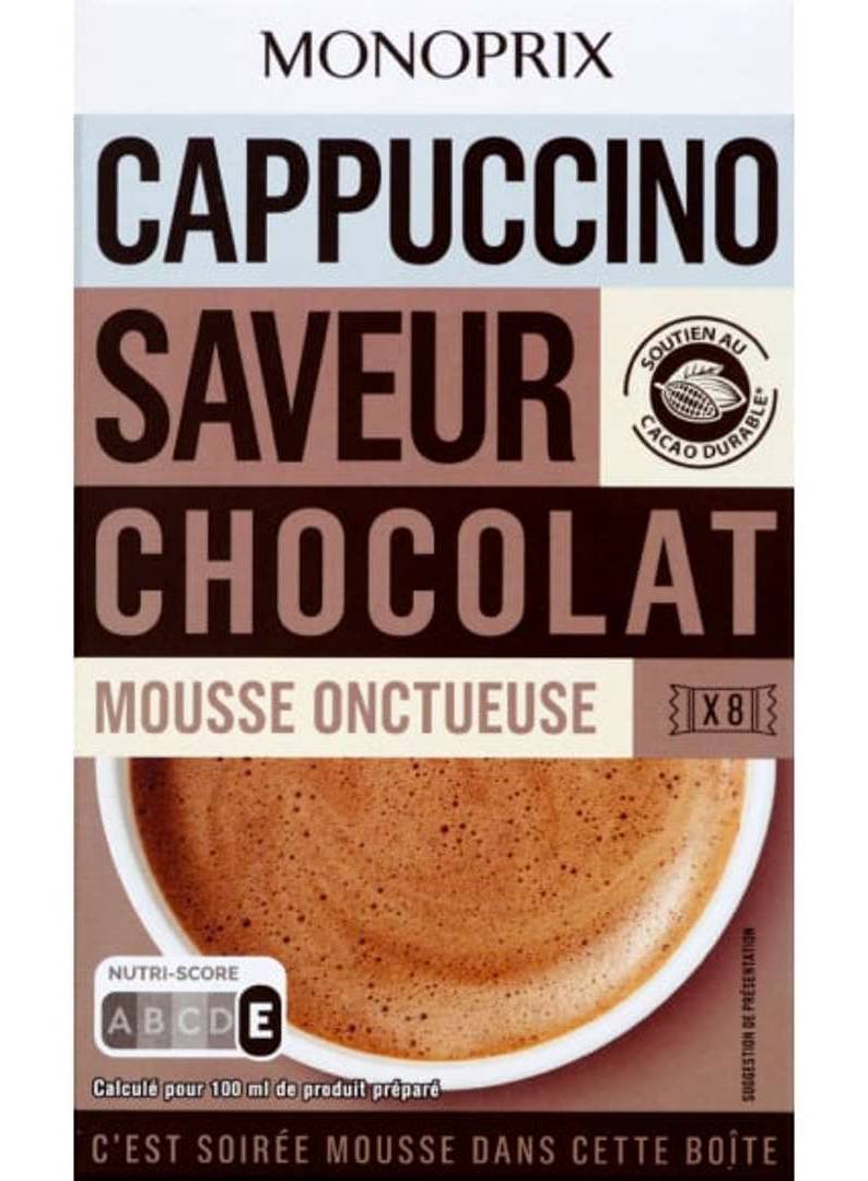 Monoprix - Café soluble cappuccino, chocolat (8)