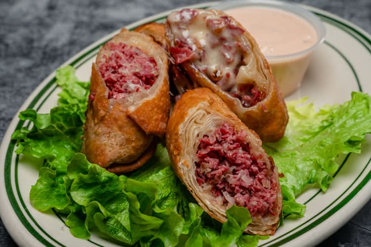 Homemade Reuben Egg Rolls