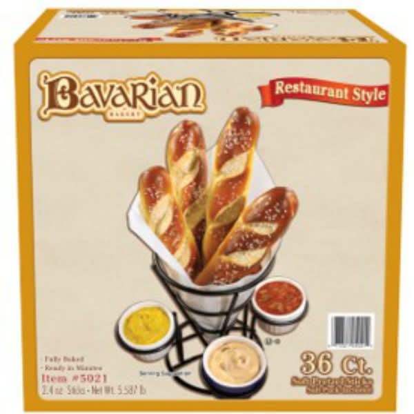 Bavarian Soft Pretzel Sticks (88 oz, 36 ct)
