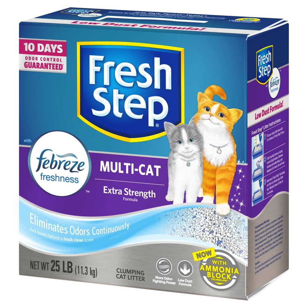 Fresh Step Multi-Cat With Febreze Freshness Clumping Cat Litter (11.3 kg)