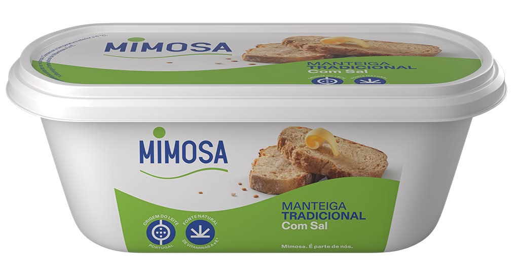 Mimosa  - Manteiga com sal, embalagem de 250g