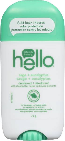 Hello Deodorant, Sage-Eucalyptus (73 g)