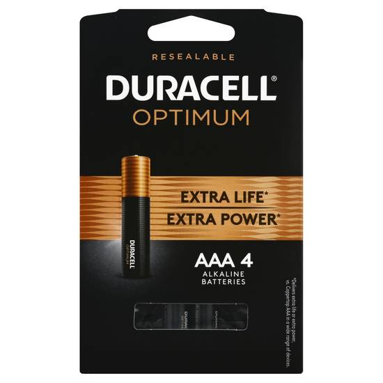 Duracell Optimum Alkaline Batteries 1.5v Aaa (4 ct)