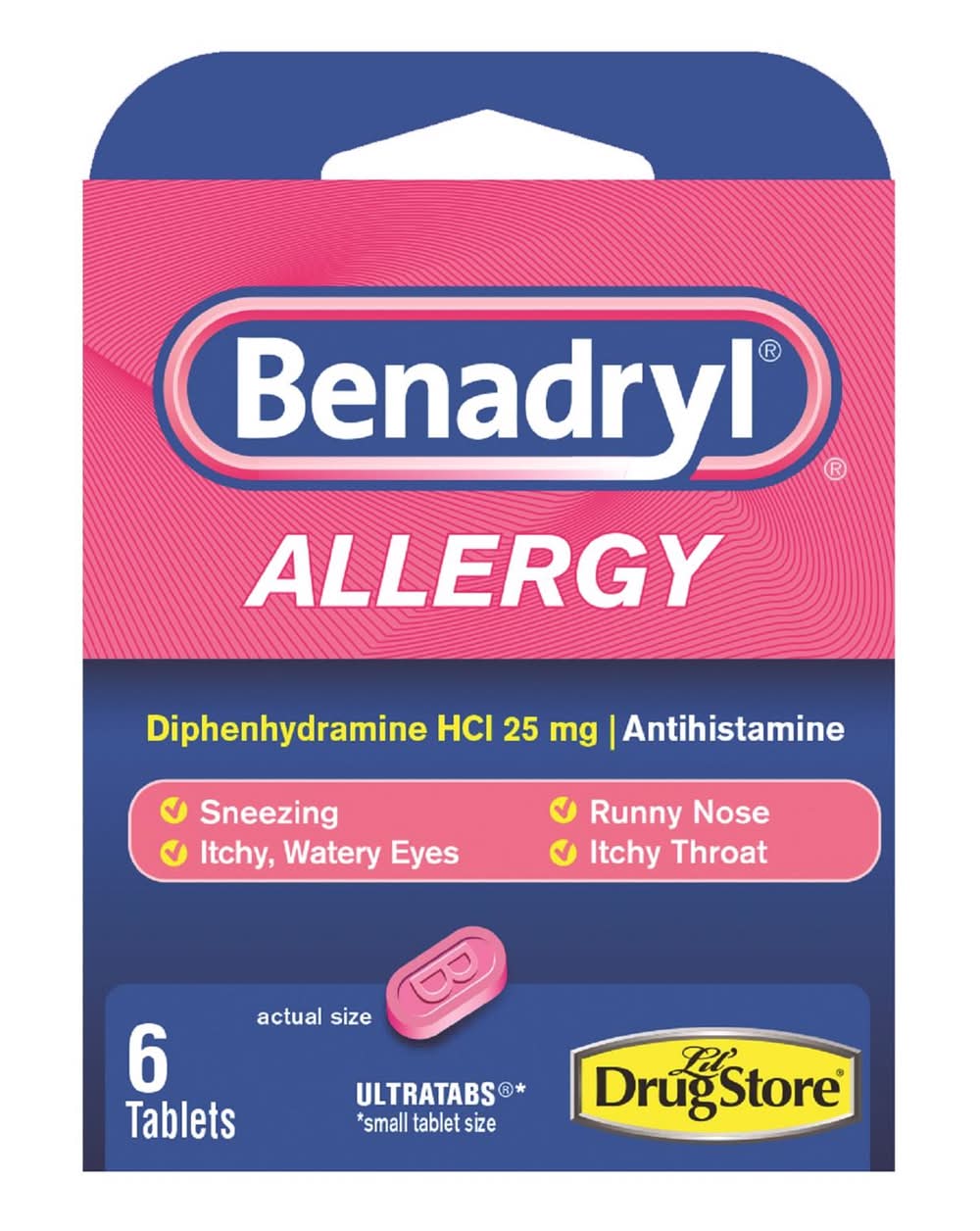Benadryl Allergy Allergy Sinus Relief 6 Ct 1 Pk