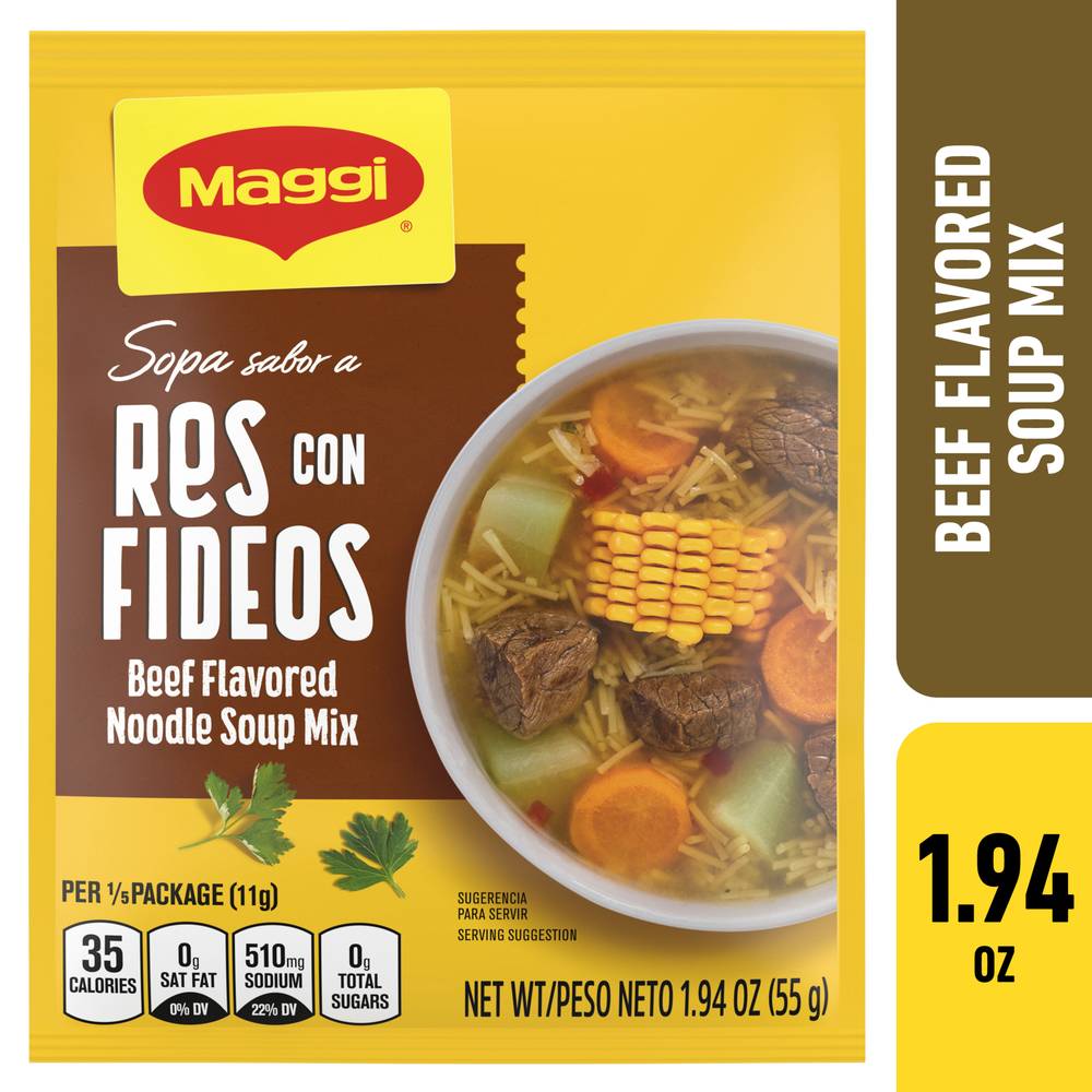 Maggi Dehydrated Soup Noodle, Beef (1.94 oz)