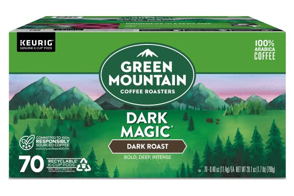 Green Mountain Coffee Roasters Dark Magic Keurig Single-Serve K-Cup Pods, Dark Roast Coffee 70 Count