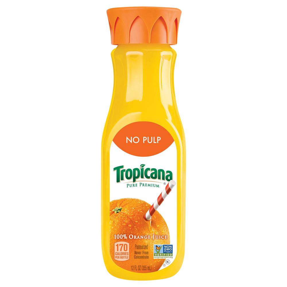 Tropicana Pure Premium No Pulp 100% Original Juice, Orange (12 fl oz)