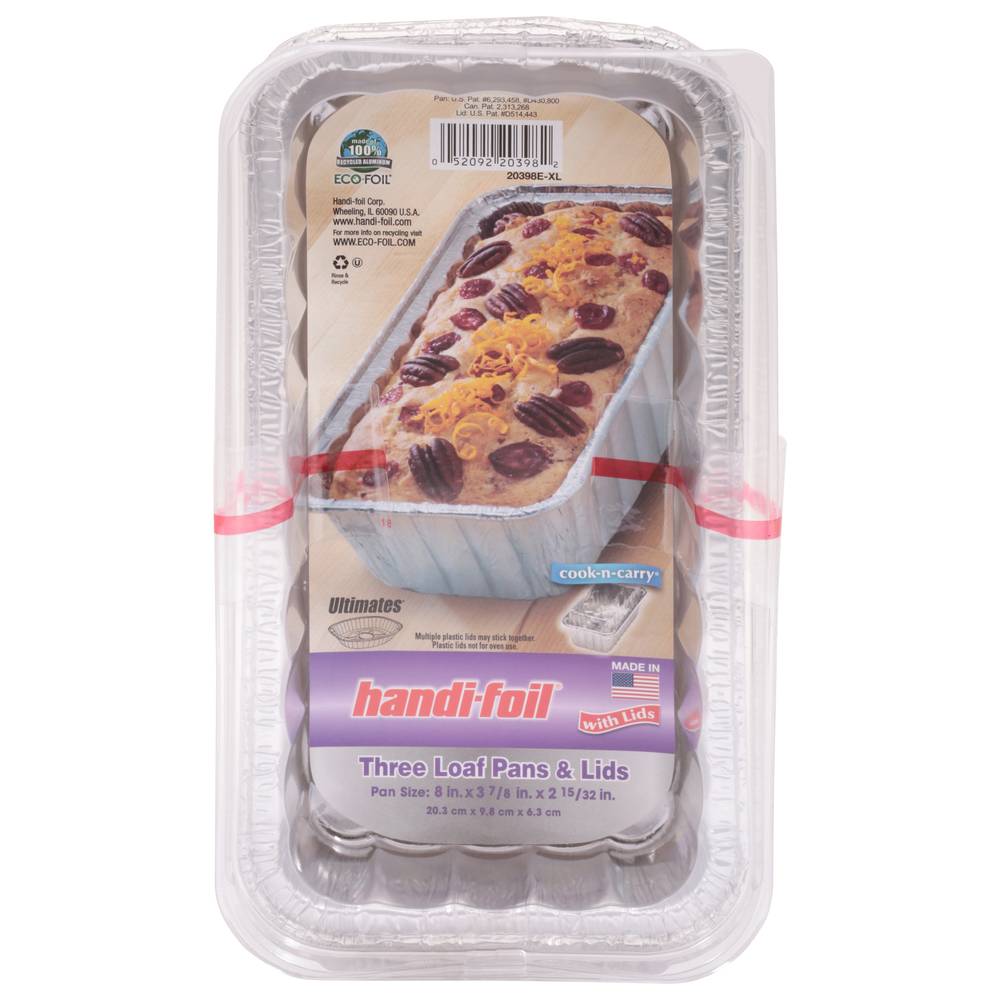 Handi-Foil Loaf Pans & Lids (3 ct)