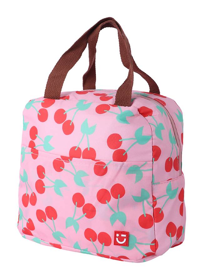 Miniso · Lonchera con estampado de cerezas, 26x23x15 cm