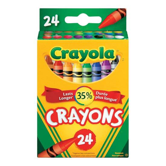 Crayola 24 crayons de cire, regulier - crayons