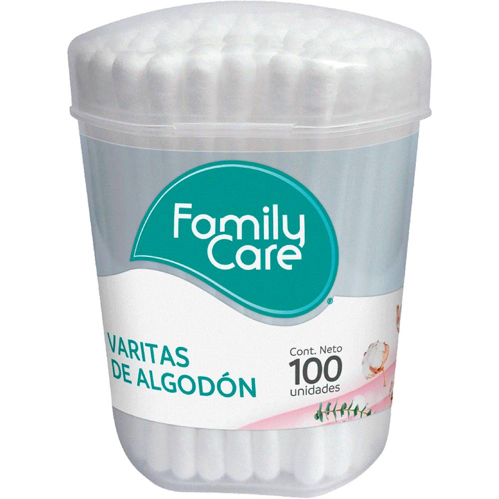 Family care varitas de algodón (100 un)