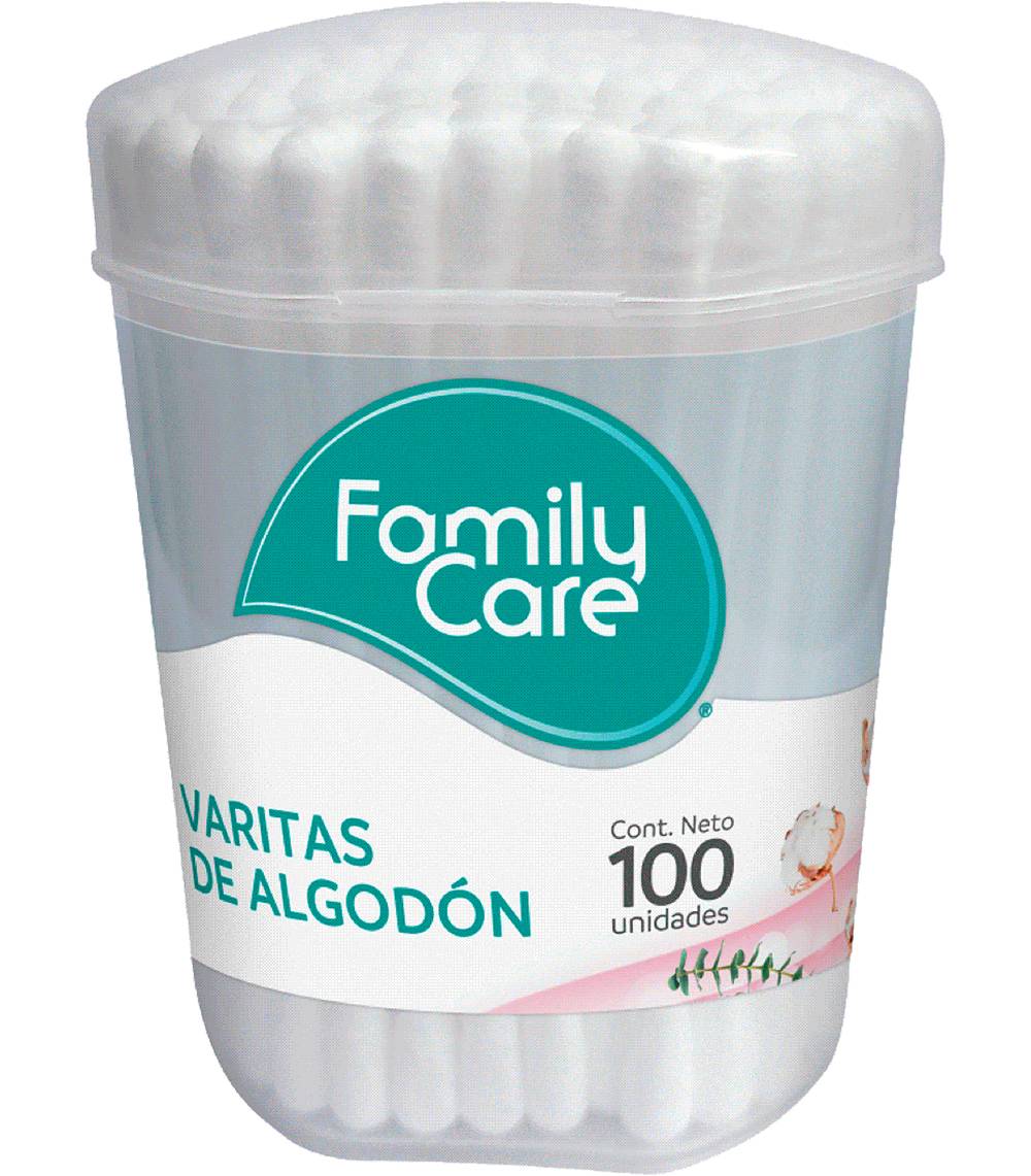 Family Care · Varitas de algodón (100 un)