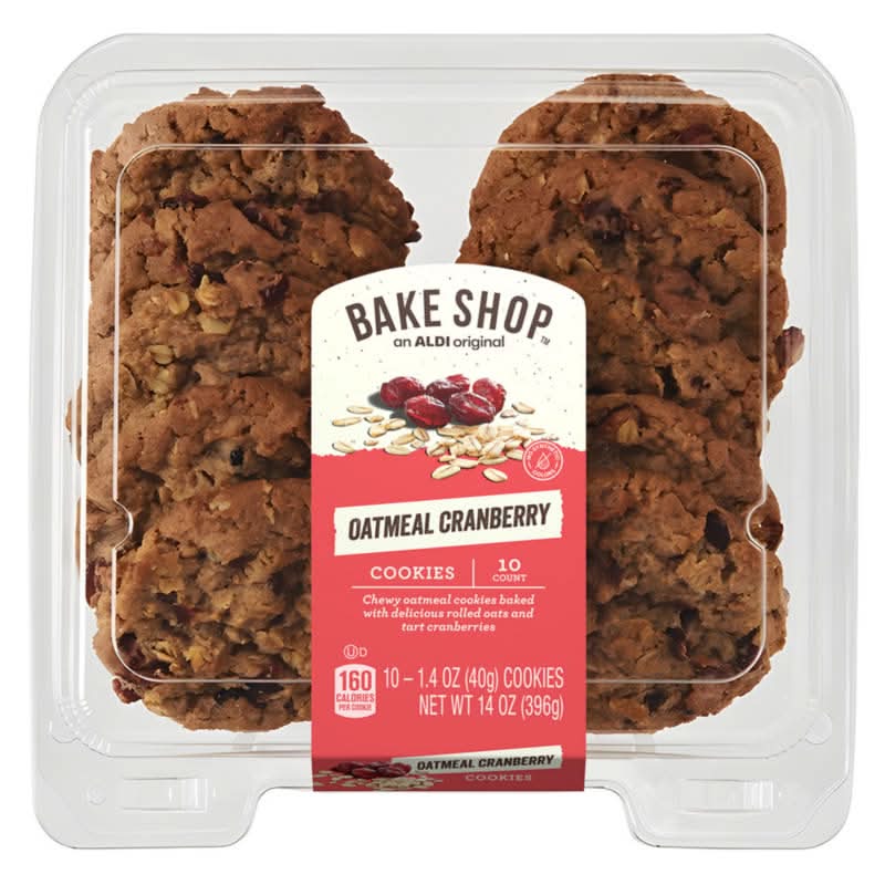 Bake Shop Oatmeal Cookies, Cranberry (10 x 1.4 oz)