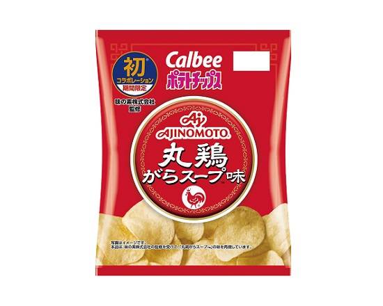 【菓子】カルビーポテトチップス≪丸鶏がらスープ味≫(73g)