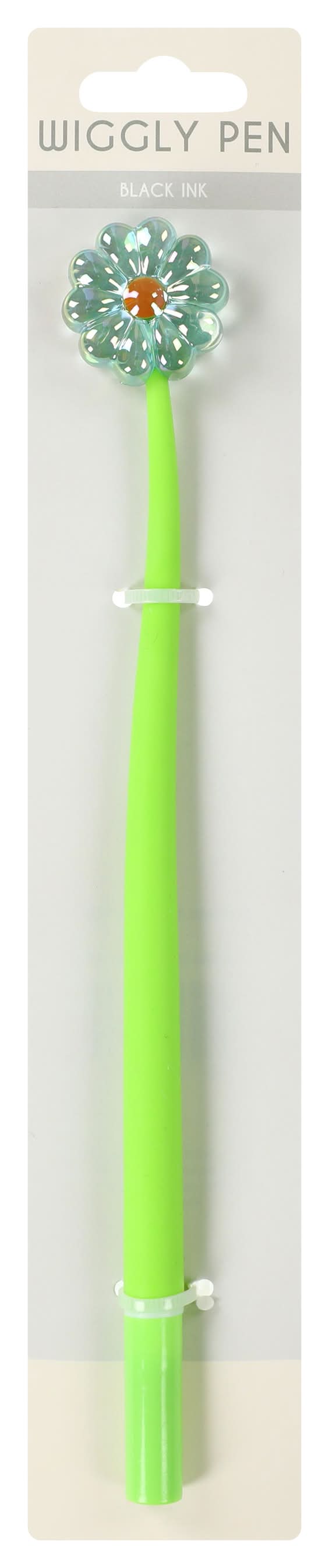 Novelty Wiggly Pen Green Flower