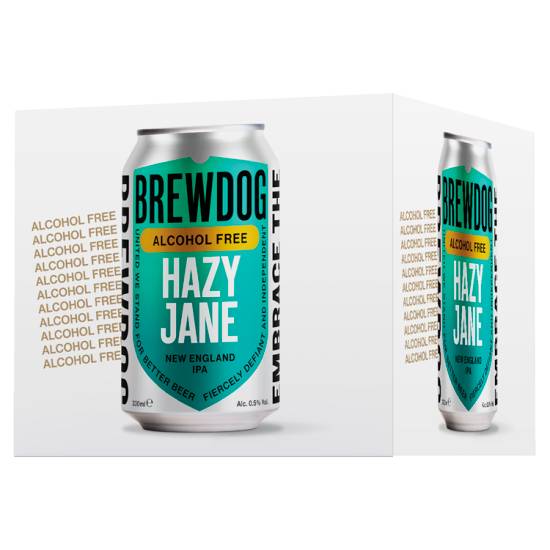 Brewdog Alcohol Free Hazy Jane New England Ipa Beer (4 ct, 330 ml)