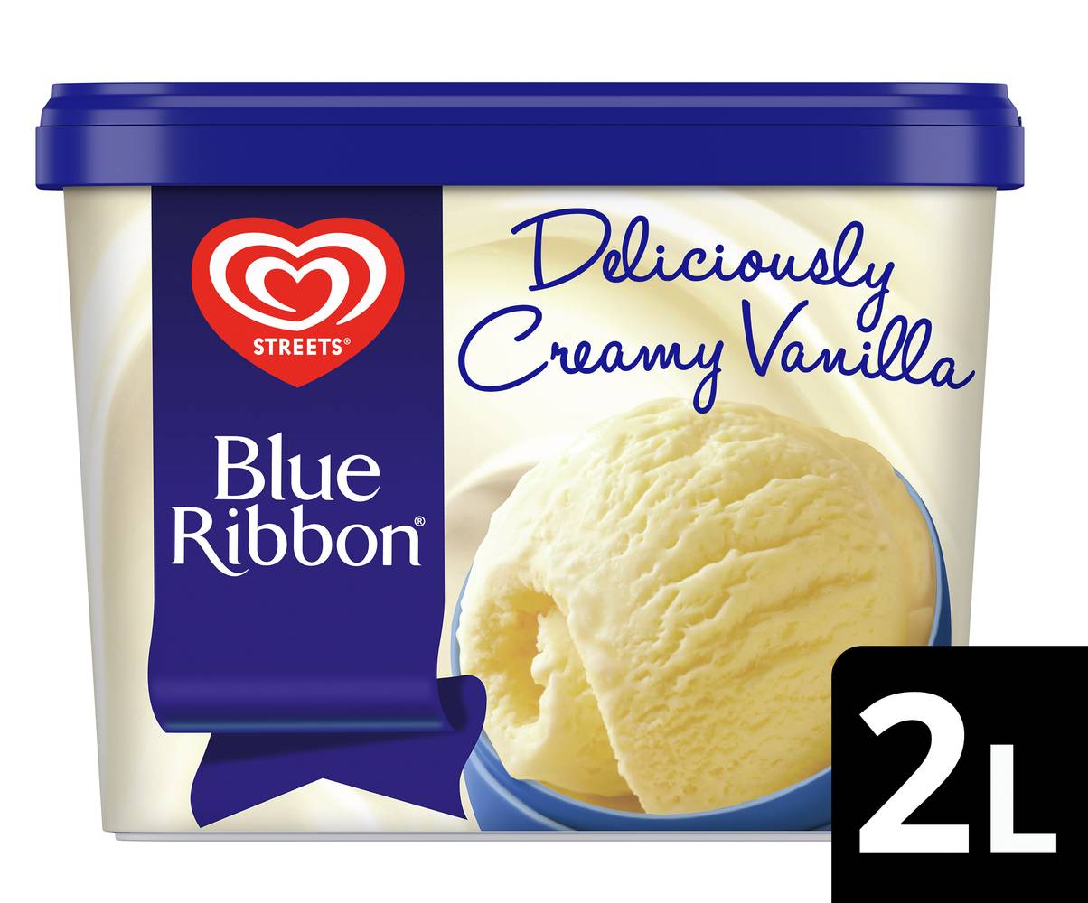 Blue Ribbon Deliciously Creamy Ice Cream, Classic Vanilla (2L)