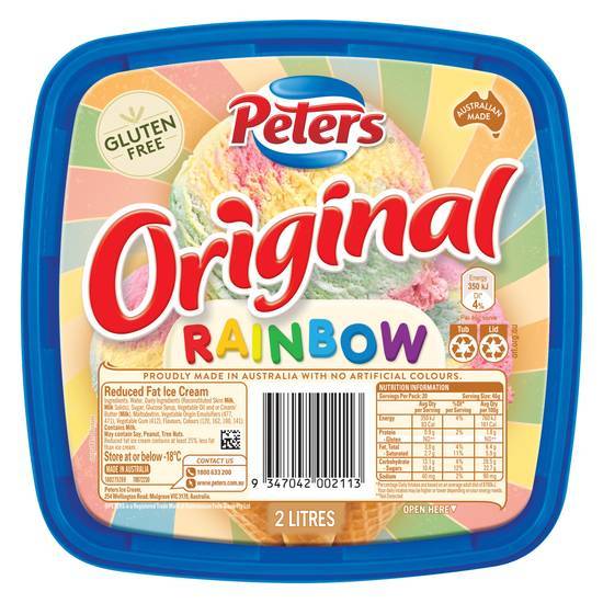 Peters Original Rainbow Ice Cream (2L)