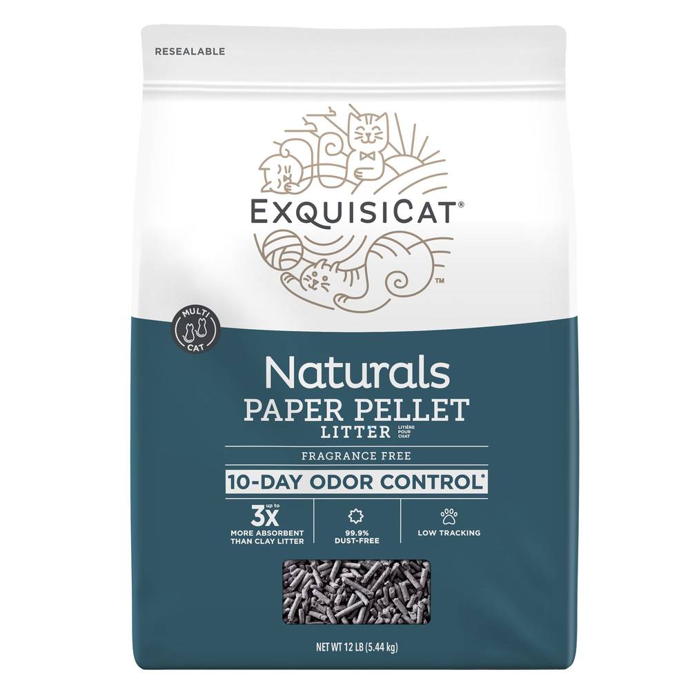 Exquisicat Naturals Paper Pellet Cat Litter (12 lb)