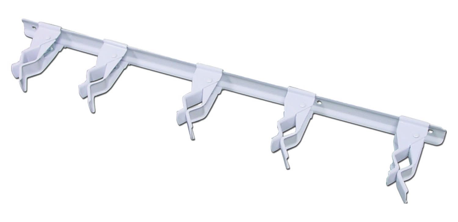 Crawford 17 In. L White Steel Sliding Spring Grip Organizer Hanger Holder 5 Lb. Cap. 1 Pk