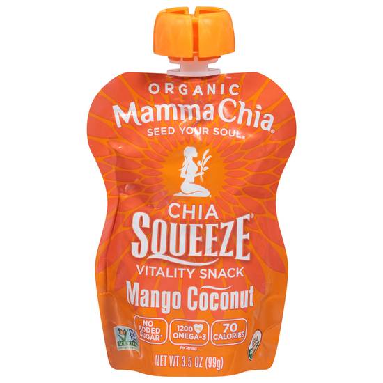 Mamma Chia Organic Mango Coconut Chia Squeeze Vitality Snack (3.5 oz)
