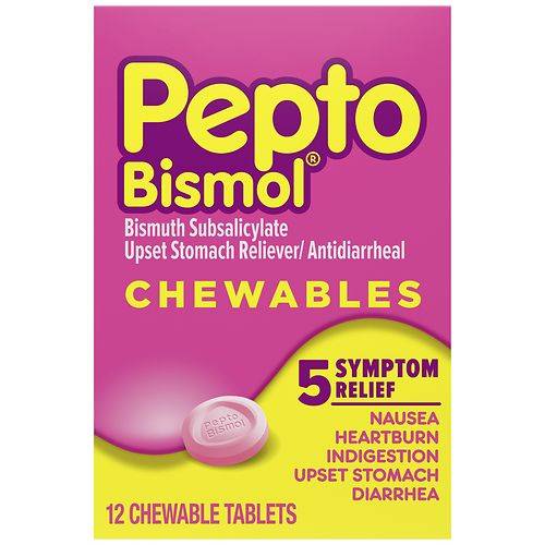 Pepto-Bismol Chewable Tablets Fast Relief Original - 12.0 ea