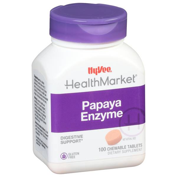 Hy-Vee HealthMarket Papaya Enzyme Chewable Tablets