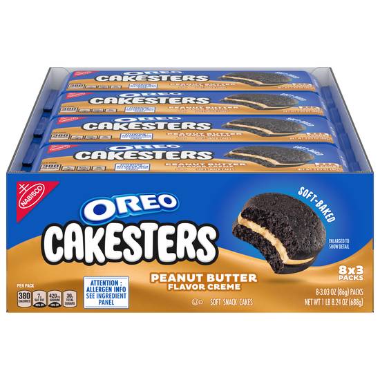Oreo Cakesters Soft-Baked Snack Cakes (peanut butter flavor creme)