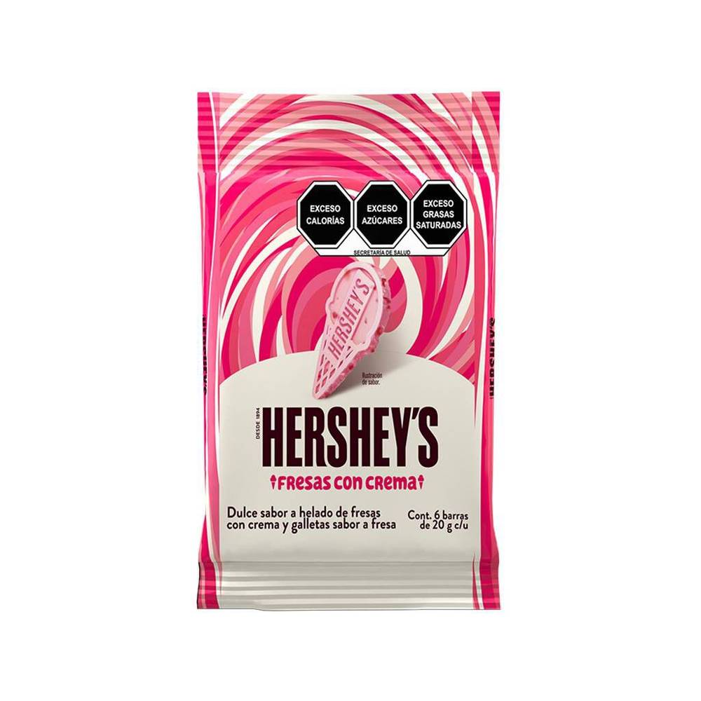 Hershey's dulce sabor a helado de fresas con crema (bolsa 120 g)
