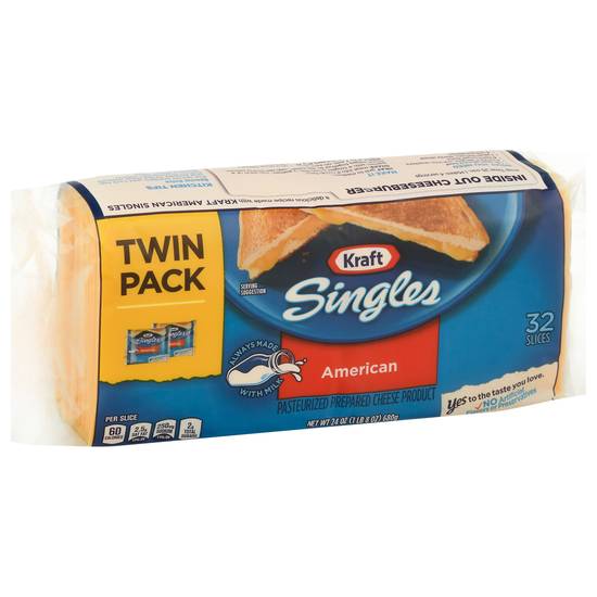 Kraft Twin pack Singles American Cheese (32 ct)