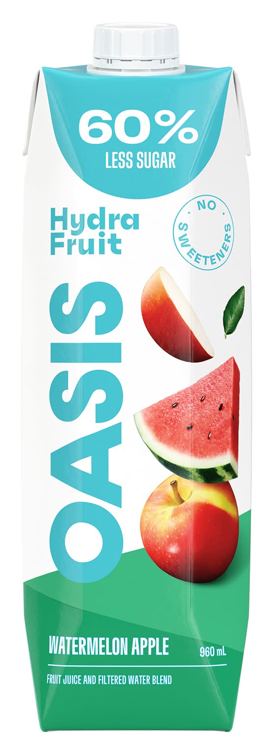 Oasis Hydrafruit Fruit Juice, Watermelon Apple (960 ml)