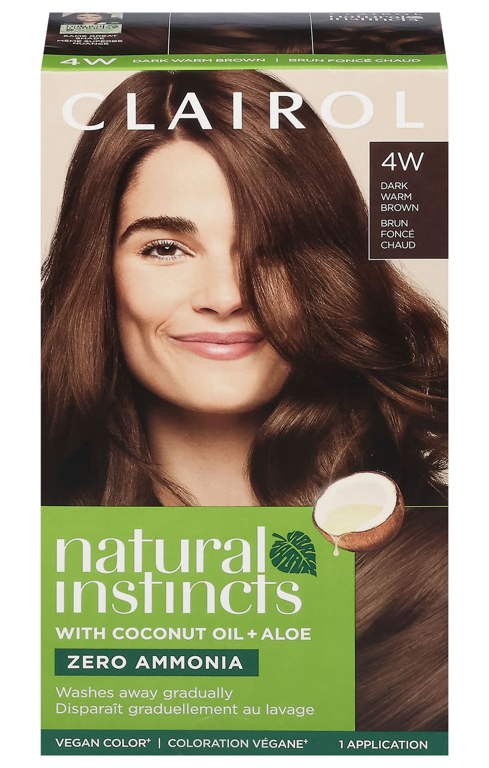 Clairol Natural Instincts Hair Color, 4W Dark Warm Brown (9.6 oz)