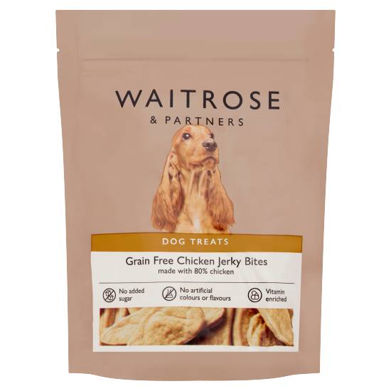 Waitrose Grain Free Chicken Jerky Bites Dog Treats