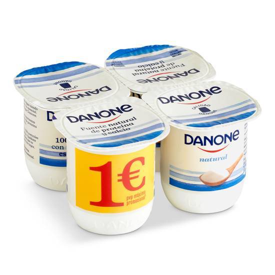 Yogur natural DANONE, pack 4x120 g