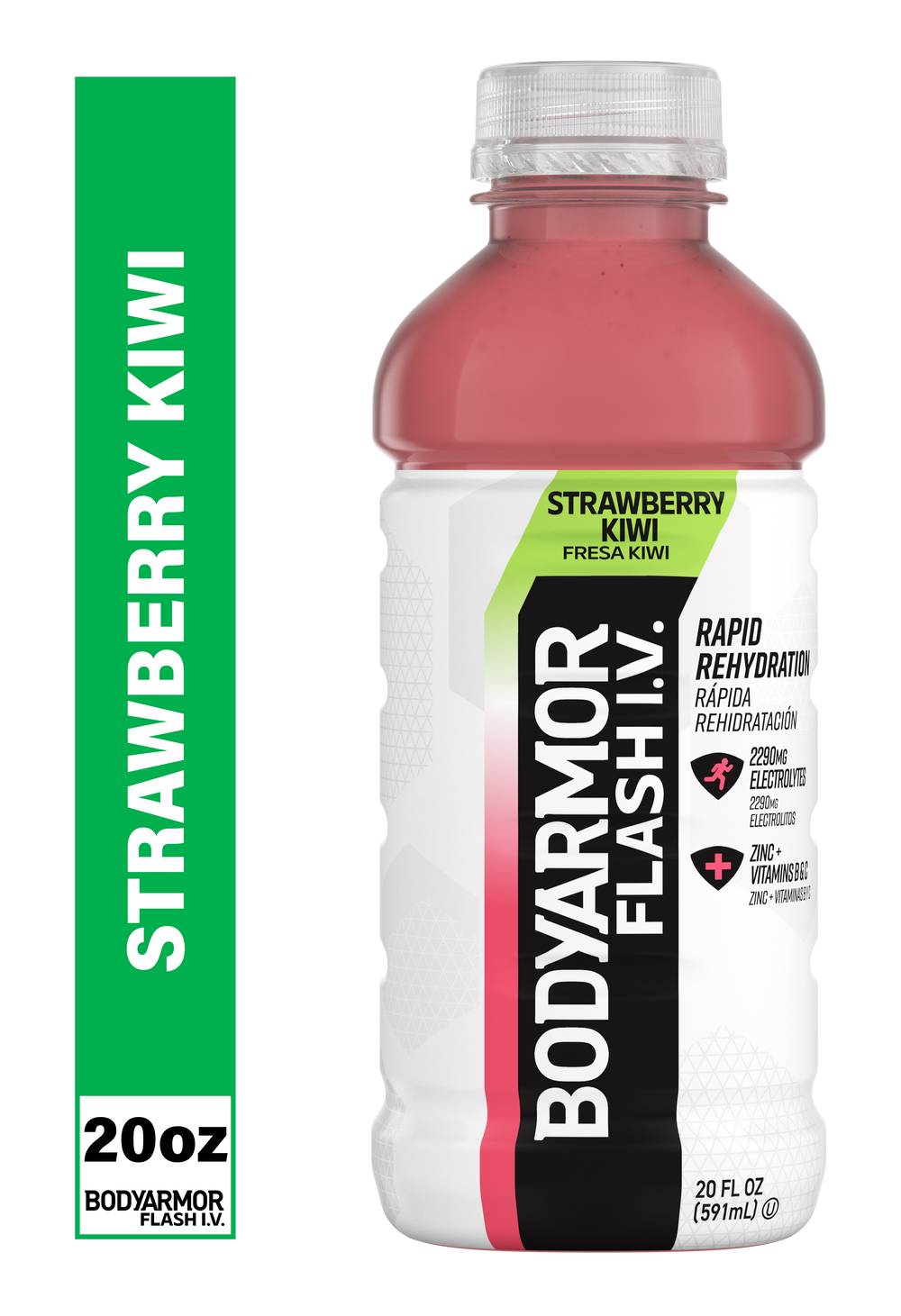 BODYARMOR Flash I.v. Electrolyte Drink, Strawberry-Kiwi (20 fl oz)