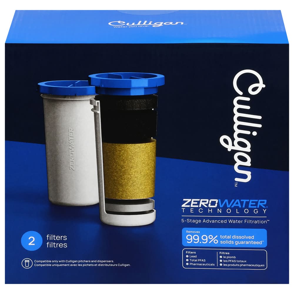Culligan Zero Pitcher Water Filter Replacement Cartridge (2 ct)